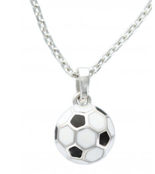 Collier en argent ballon de foot