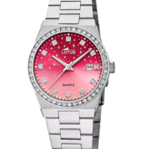 Montre LOTUS rose et strass