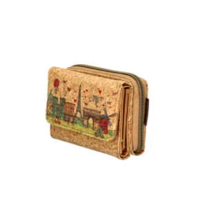 Portefeuille double compartiment en liège