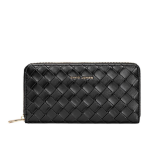 Portefeuille David Jones cadrié noir