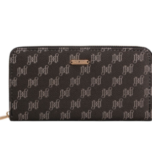 Portefeuille David Jones logo marron fonc