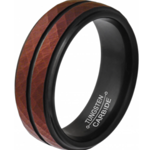 Bague tungstène bronze/noir