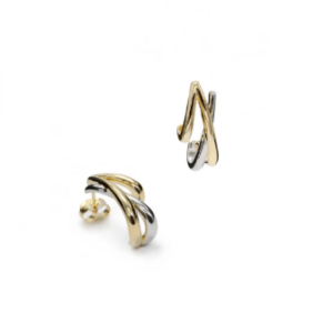 Boucles d'oreille bicolore