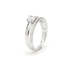 Bague/Alliance en argent et oxydes