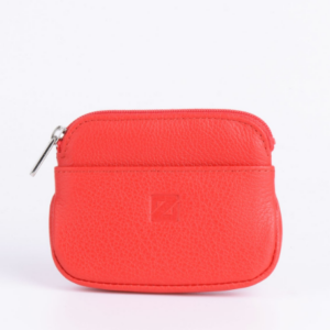 Porte-monnaie Zevento cuir rouge