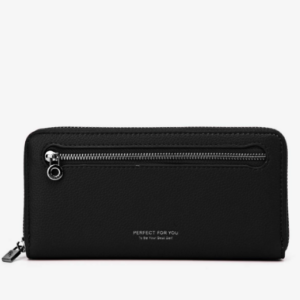 Portefeuille porte-monnaie noir synthétique
