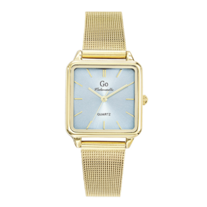 Montre Go Mademoiselle doré fond bleu