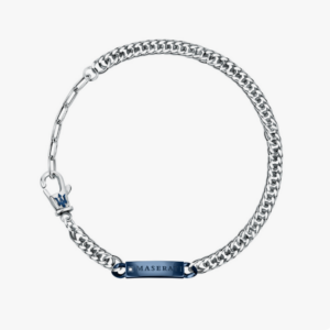Bracelet Maserati plaque acier bleu
