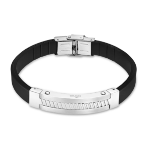Bracelet Lotus silicone avec plaque en acier