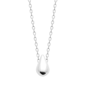 Collier Goutte en argent rhodié