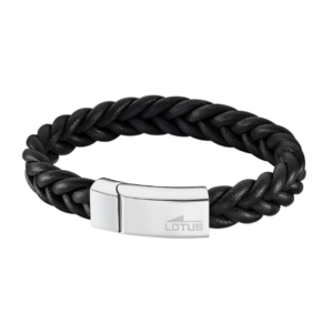 Bracelet Lotus en cuir tressé