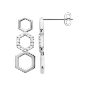 Boucles d’oreilles argent/oxydes