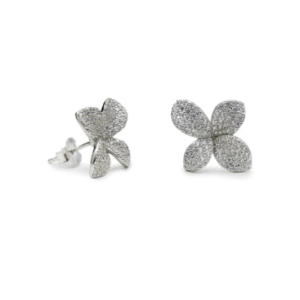 Boucles d’oreilles fleur avec oxydes