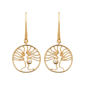 Boucles d’oreilles pendantes arbre de vie