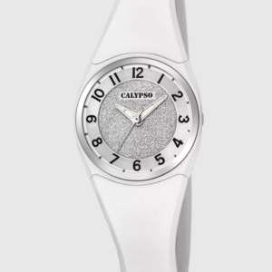 Montre Calypso blanc pailleté