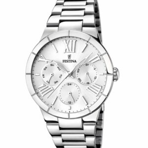 Montre Festina acier/blanc