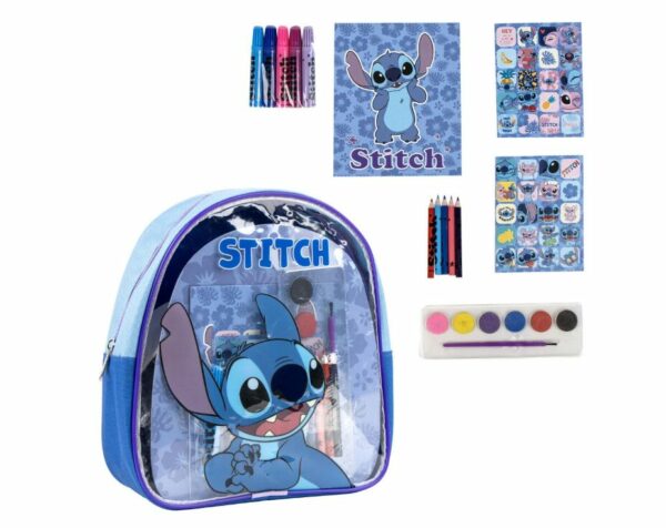 Sac à dos avec set coloriage Stitch