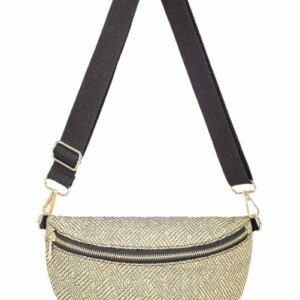 Banane David Jones textile noir/doré
