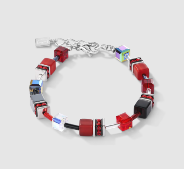 Bracelet GeoCUBE Coeur de Lion rouge/noir