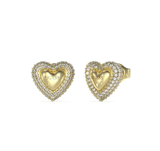 Boucles d’oreilles Guess coeurs pavés