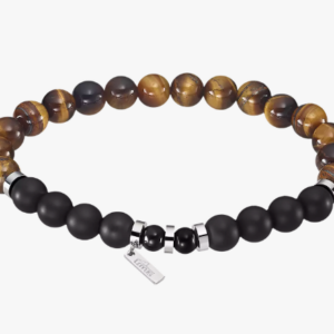 Bracelet Lotus Style boules noires / marrons