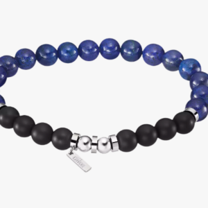 Bracelet Lotus Style boules noires / bleues