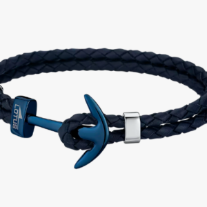 Bracelet Lotus Style ancre bleue