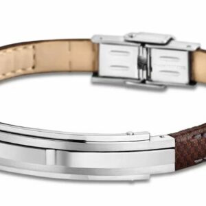 Bracelet Lotus cuir marron