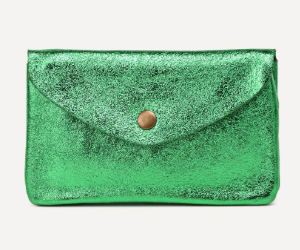 Porte Monnaie Pochette Cuir Métallisé.