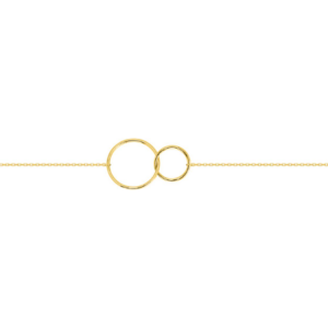Bracelet Double cercle Or jaune 375/1000