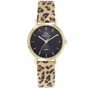 Montre Go Mademoiselle Doré avec bracelet Léopard