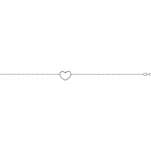 Bracelet Femme Coeur, Argent 925/1000
