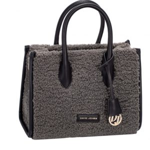 Sac porté main noir moumoute