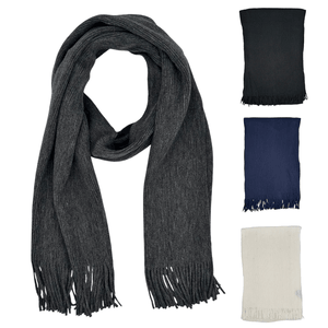 Écharpe unie avec des franges