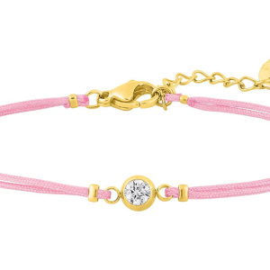 Bracelet rose et Acier Doré
