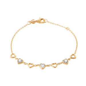 Bracelet plaqué Or Coeur