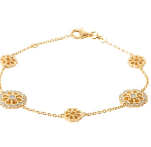 Bracelet plaqué Or  Fleurs