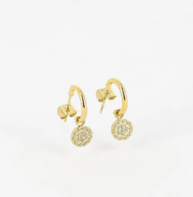 Boucles d&rsquo;oreilles créoles Choupette Acier Doré, Zag Bijoux