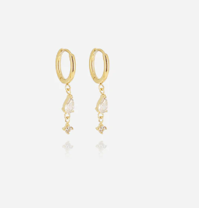 Boucles d&rsquo;oreilles Thalia Acier Doré, Zag Bijoux