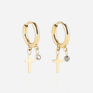 Boucles d&rsquo;oreilles Lucky Spirit Acier Doré, Zag Bijoux