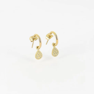 Boucles d&rsquo;oreilles créoles Cindy,  Acier Doré Zag Bijoux