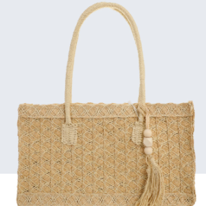 Sac à main en tissage de jute