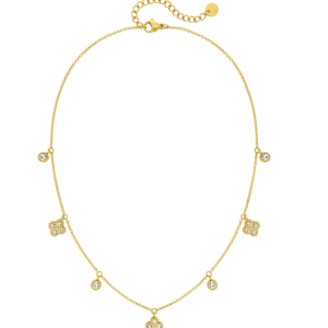 Collier Femme avec breloques, Acier Doré