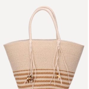 Sac à main en paille de papier crocheté