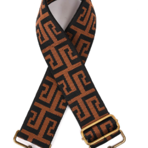 Bandoulière motif noir et marron